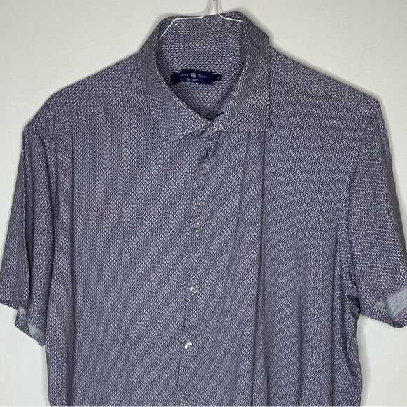 Stone Rose Size 6 (XXL) Short Sleeve Sport Performance Shirt Blue-Pink Design - Picture 8 of 9